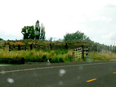 on the road near othello - stuff + rain