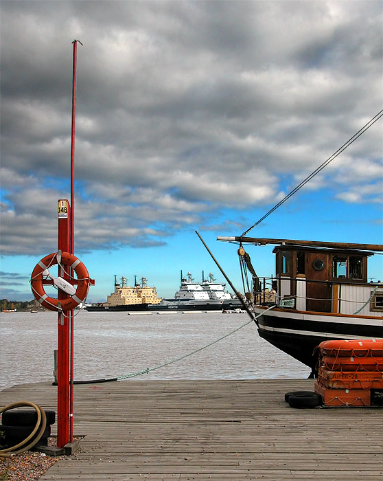 View of Icebreakers from Sail Ship Harbor