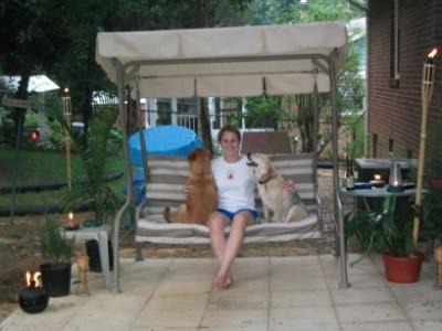 Ace and Girls on Patio.JPG