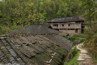 Wooden house of Yao minority