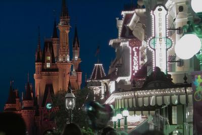 Disney at Night - Fireworks and Light!