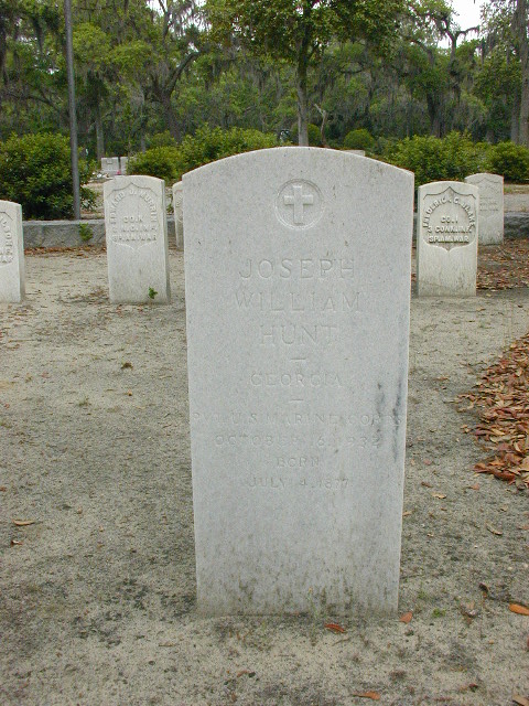A private in the U.S Marine Corp Born 1877
