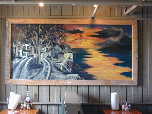 A painting on the wall of the Fiddler Crab house
