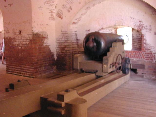 Cannons inside the fort