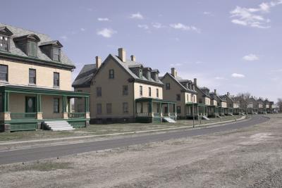 Former naval base houses at the tip of Sandy Hook, NJ.Just tried to imagine how they looked on an old hand colored print brand new some 80 years ago before anyone moved in.