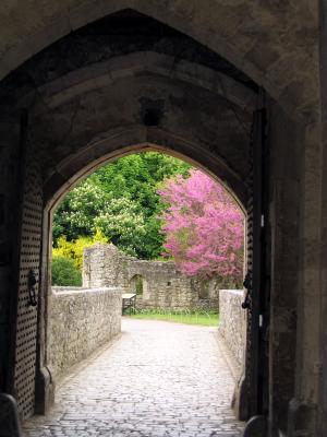 going through an arch at leeds castle.jpg