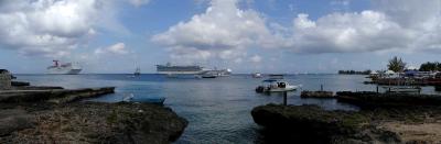 Panorama from Grand Cayman Island, Wednesday morning.