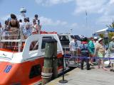 Disembarking tender at Princess Cays, Sunday morning.