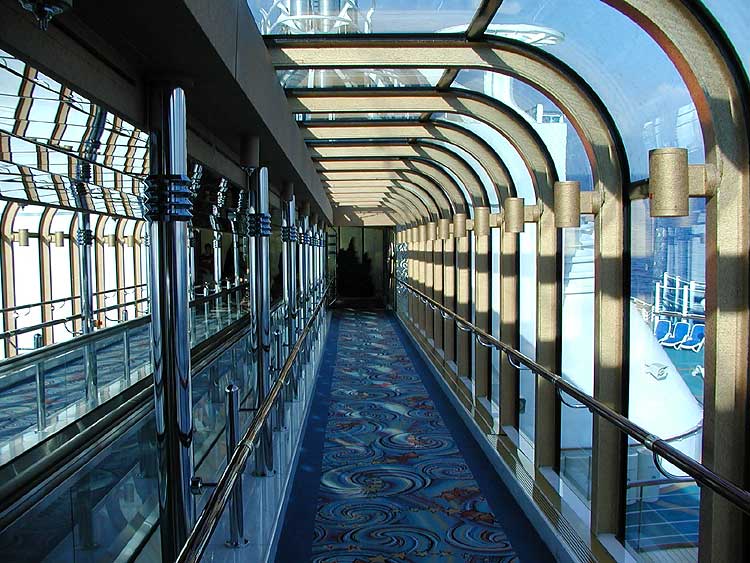 Entrance up to Skywalkers Night Club and the moving sidewalk.