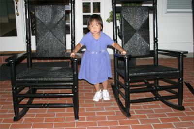 Anna loved rocking the chairs