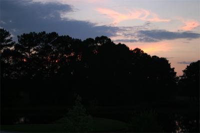The sunset from the porch
