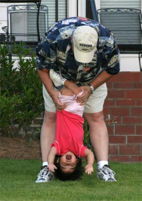 Hey Daddy, I'm upside down
