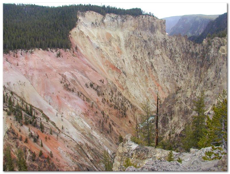 View north of the Grand Canyon of the Yellowstone