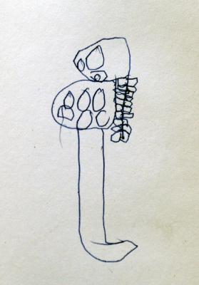 Stacey draws me ( about 3 yrs of age)