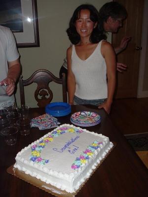Eva and her celebratory cake