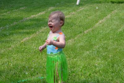 Rory meets the sprinkler