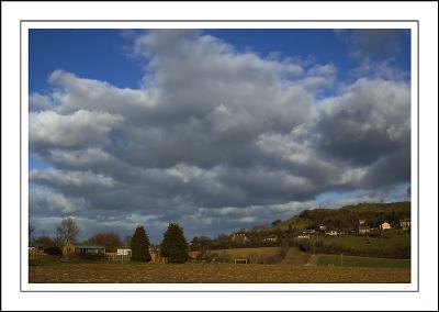 Clouds over Ham Hill, near Martock, Somerset