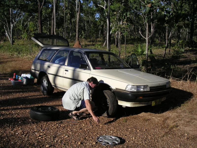 We got a flat tyre