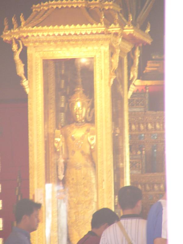 Inside gold Buddhas & silver floor tiles