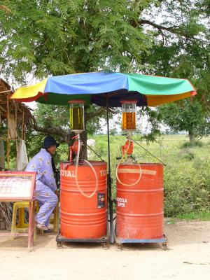 A petrol station - Cambodian style