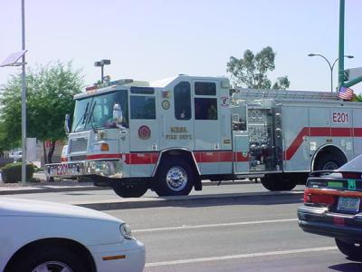 fire truck on call in Mesa Arizona