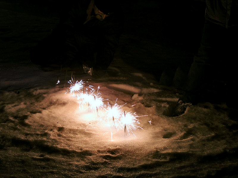 Sparklers in the snow</br>  by Alexander McClearn