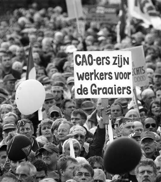Protesting against the Dutch government 2004