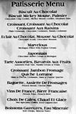 French Menu
