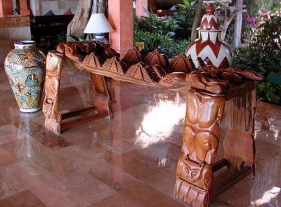 Maya artifact in Tucan lobby