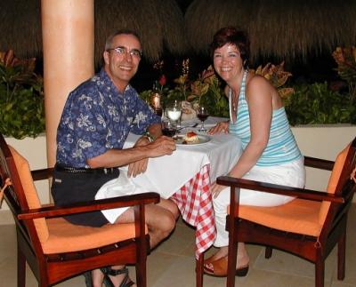 Phil and Nikki enjoying a great meal at the La Marimba Steakhouse restaurant