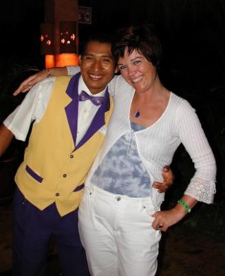 Nikki and Eduardo, the head bartender at the Tucan lobby bar and La Plaza theatre bar