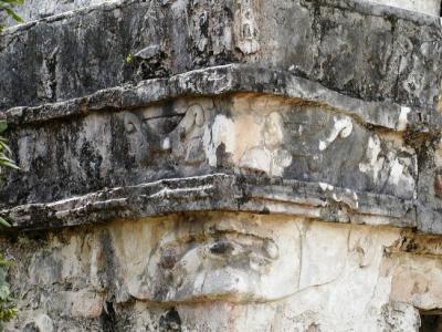 Face on the corner of the Temple of the Frescoes
