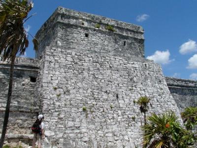 The back of El Castillo facing the Caribbean Sea