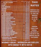 Taxi fares from the resort