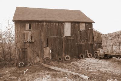 old barn (sepia)