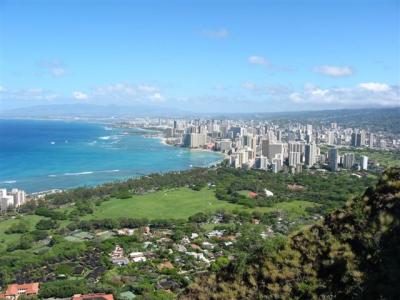 getting closer to the top of Diamond Head