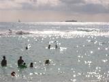 swimmers at Waikiki Beach
