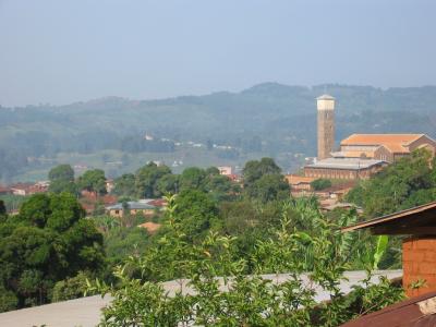 Kumbo and church tower from roof of Fomo 92 hotel