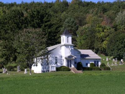 This Baptist church from Larry's home is one of 6 offshoot churches from the Blooming Grove Dunkard Church.