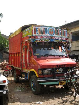 Red lorry
