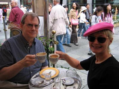 Stopping For A Taste Of Viennese Coffee And Sachertorte (chocolate cake) on Karntner Strasse