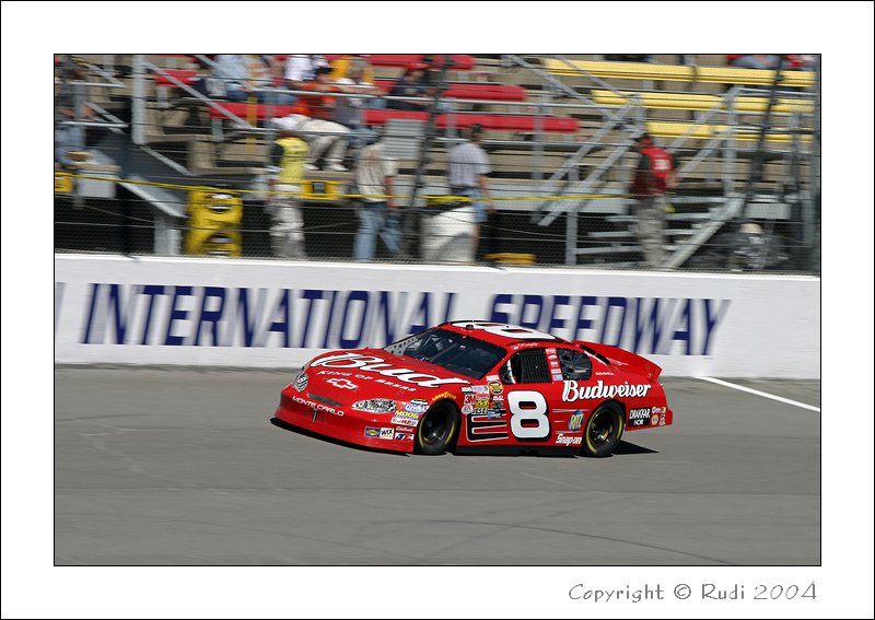 Dale Jr. on track