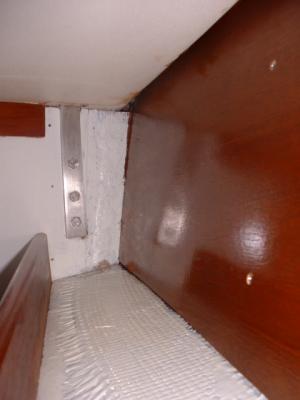 V berth shelf - port looking aft