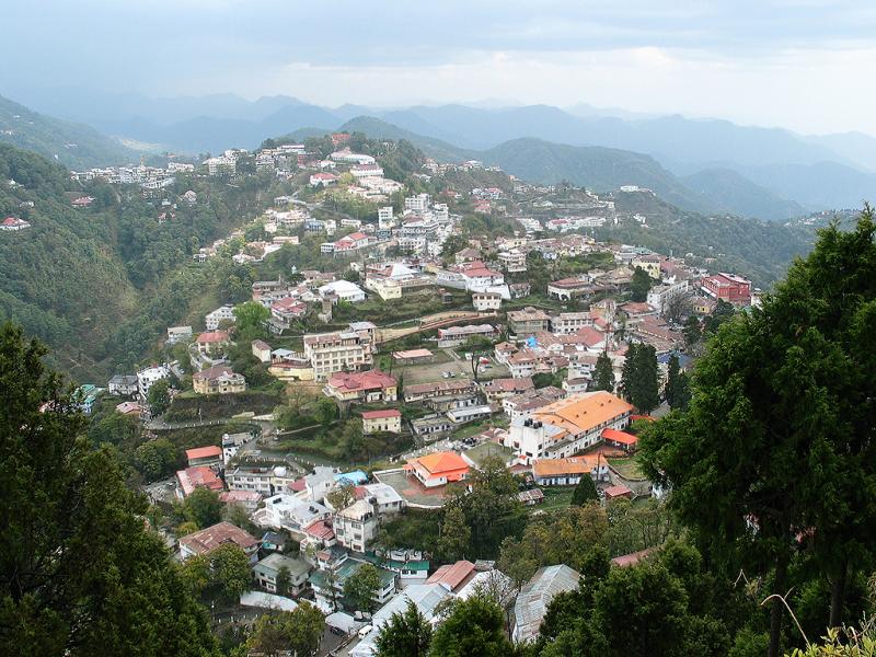 Looking down on Mussoorie