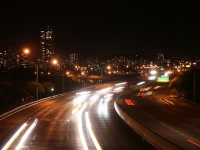 H-1 highway at night