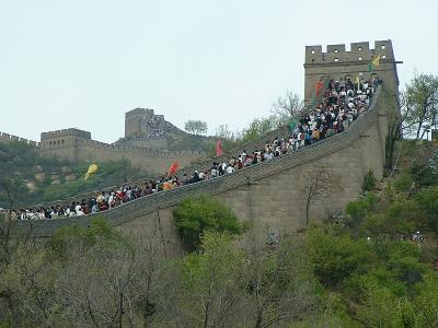 The Great Wall of China as Seen During China's National Holiday, the 1st Week of May