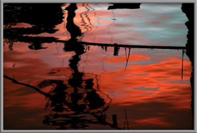 Sunset Reflections on Water
