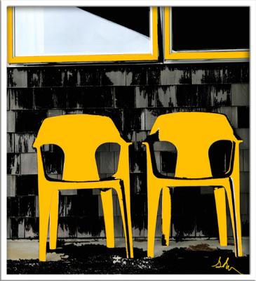 Yellow Chairs Artwork --(I can't resist doing my own interpretation.)