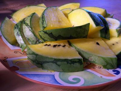 A most succulent melon to counterbalance the butter.