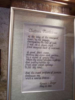 An interesting little poem in the tasting room.